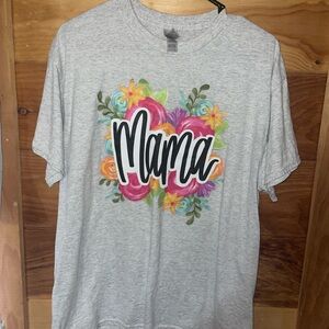 Gray 'Mama' Graphic Kids T-Shirt